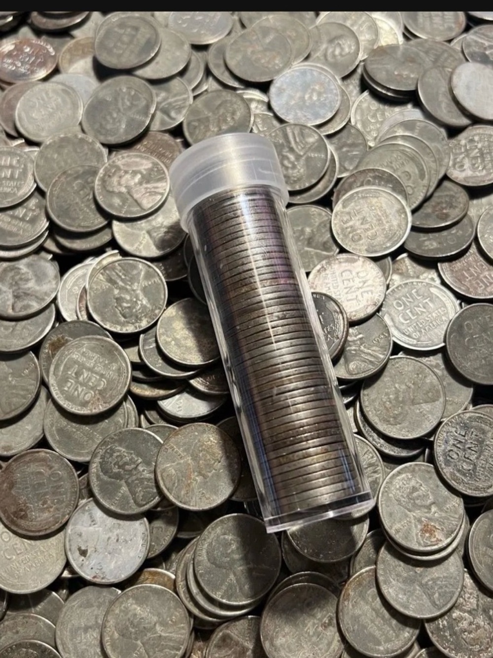 Tube 1943 steel war Pennies - qty 50 per roll